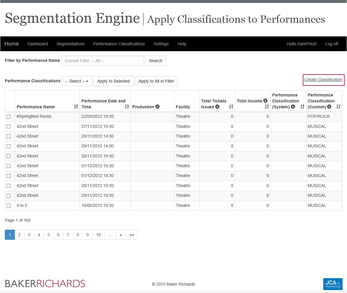 Applicatoin Performance Class 3.2 A Creating Custom Performance Classifications – Arts Engines